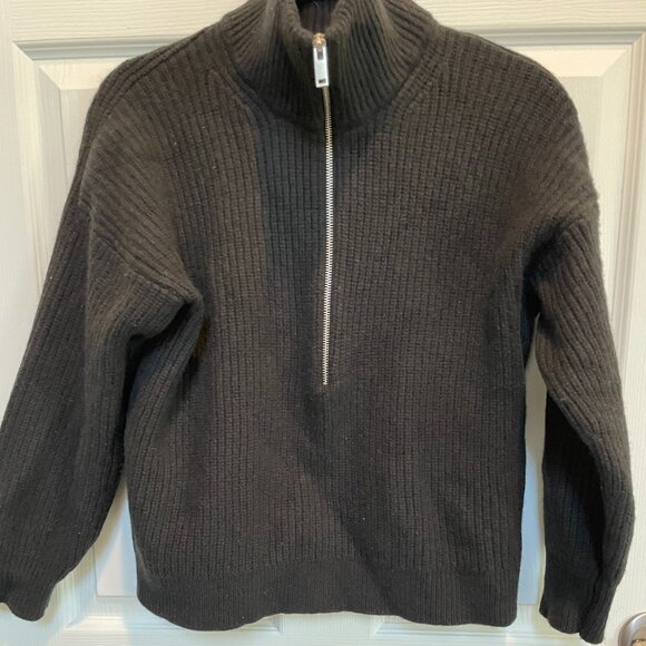 Everlane Women's The Half-Zip Luxe Merino Wool Sweater Sz M #635 - Picture 4 of 6